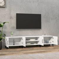 Tv-meubel 180x31,5x40 cm bewerkt hout wit - thumbnail