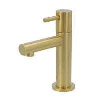 Fonteinkraan Hotbath Dude 1-hendel Recht 14.8 cm Rond Geborsteld Messing PVD - thumbnail