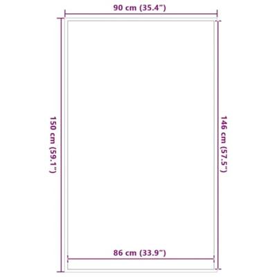 Deurmat 90x150 cm gestreept 90x150 cm zwart en grijs Deurmat 90x150 cm gestreept 90x150 cm zwart en grijs
