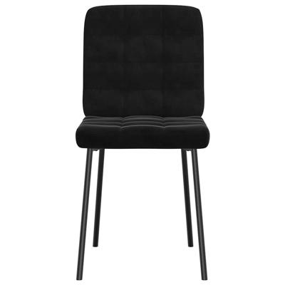 Eetkamerstoelen 6 st fluweel zwart