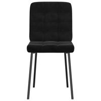 Eetkamerstoelen 6 st fluweel zwart - thumbnail