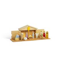 Bigjigs houten kerststal set, 13dlg. - thumbnail