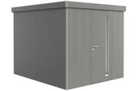 Biohort Neo 3B metalen tuinhuis enkele deur kwartsgrijs 236x292 cm- Plat dak- Metaal- Biohort - thumbnail