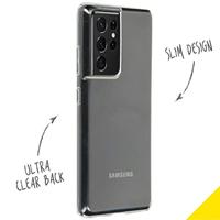 Accezz Clear Backcover Samsung Galaxy S21 Ultra Telefoonhoesje Transparant - thumbnail