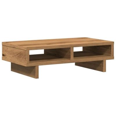 Monitorstandaard 50x27x15 cm bewerkt hout artisanaal eikenkleur Monitorstandaard 50x27x15 cm bewerkt hout artisanaal eikenkleur