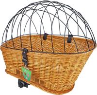 Fietsmand riet 42/57 cm achterop met rek naturel Gebr. de Boon - Gebr de boon - thumbnail