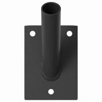 VidaXL Vlaggen mast houder zwart 10,5 x 7,5 x 0,25 cm staal - thumbnail