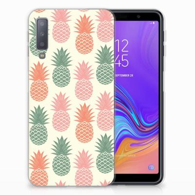 Samsung Galaxy A7 (2018) | Siliconen Case | Ananas