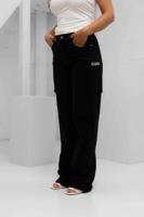 Unique The Label June Wide Leg Jeans Dames Zwart - Maat 32 - Kleur: Zwart | Soccerfanshop - thumbnail