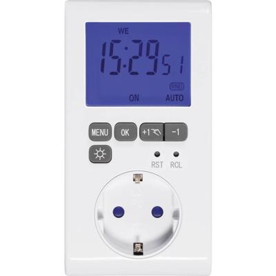 Sygonix SY-3057190 Stopcontact-schakelklok Digitaal Weekprogramma 3680 W IP20 Countdown-functie, Timer-functie Sygonix SY-3057190 Stopcontact-schakelklok Digitaal Weekprogramma 3680 W IP20 Countdown-functie, Timer-functie