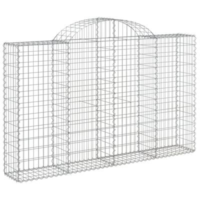 Schanskorf gewelfd 200x30x120/140 cm gegalvaniseerd ijzer