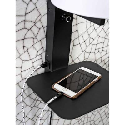 its about RoMi Wandlamp 'Florence' Met plank en USB, kleur Zwart its about RoMi Wandlamp 'Florence' Met plank en USB, kleur Zwart
