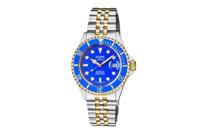 Gevril Men's Wall Street Blue Dial Two Tone IP Gold Stainless Steel Bracelet Watch 4856B Heren Horloge - thumbnail