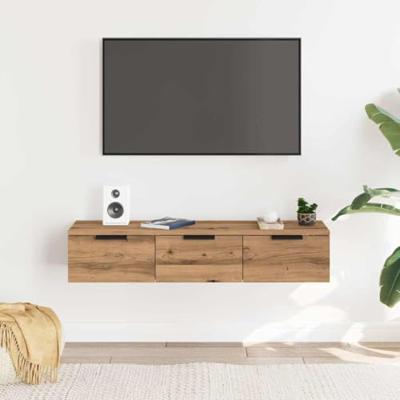 Wandkast 102x30x20 cm bewerkt hout artisanaal eikenkleur Wandkast 102x30x20 cm bewerkt hout artisanaal eikenkleur