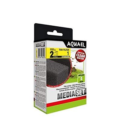 Aquael Schuimstofpatroon Fan 1 Plus - Kristalhelder Water - 2-Pack voor Aquarium Filters