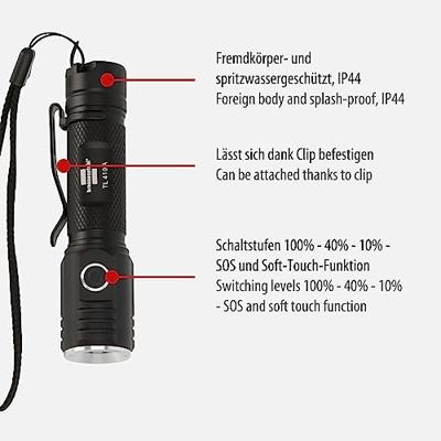 Brennenstuhl TL 410 A Zaklamp werkt op een accu LED Met USB-poort 400 lm 29 h 0.191 Brennenstuhl TL 410 A Zaklamp werkt op een accu LED Met USB-poort 400 lm 29 h 0.191