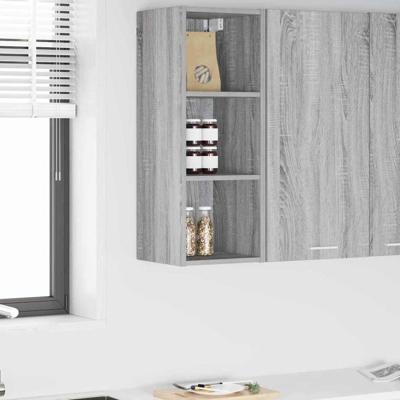 Hangkast Riga Grijs Sonoma 30 x 29,5 x 80 cm Bewerkt hout Hangkast Riga Grijs Sonoma 30 x 29,5 x 80 cm Bewerkt hout