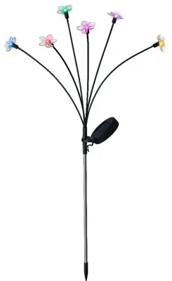 Solar Tuinsteker Bloem 6 LED 70cm Multi