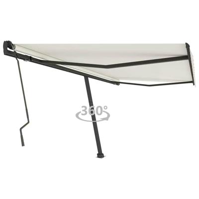 Luifel vrijstaand handmatig uittrekbaar 400x300 cm crèmekleurig