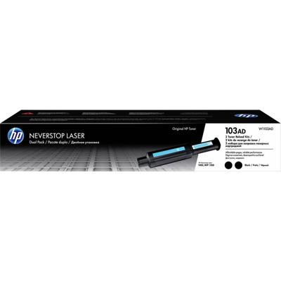 HP Toner 103A Origineel 2-pack Zwart 2500 bladzijden W1103AD