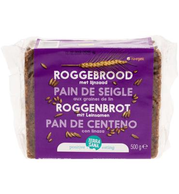 Terrasana Terrasana Roggebrood Lijnzaad Bio (500g) Terrasana Terrasana Roggebrood Lijnzaad Bio (500g)