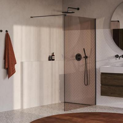 BRAUER Oblivion inloopdouche brons glas 120x200 incl. glascoating PVD gunmetal geborsteld BRAUER Oblivion inloopdouche brons glas 120x200 incl. glascoating PVD gunmetal geborsteld