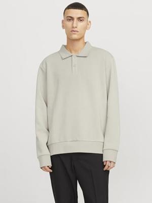 Jack & Jones Jjebradley Sweat Polo Noos Sweater Moonbeam Jack & Jones Jjebradley Sweat Polo Noos Sweater Moonbeam