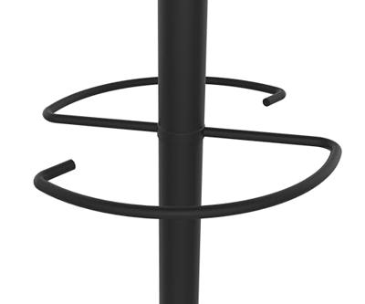 Unilux kapstok Access, hoogte 175 cm, 6 kledinghaken, met parapluhouder, zwart met hout