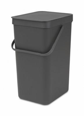 Brabantia Sort & Go afvalemmer 16 liter dark grey Brabantia Sort & Go afvalemmer 16 liter dark grey