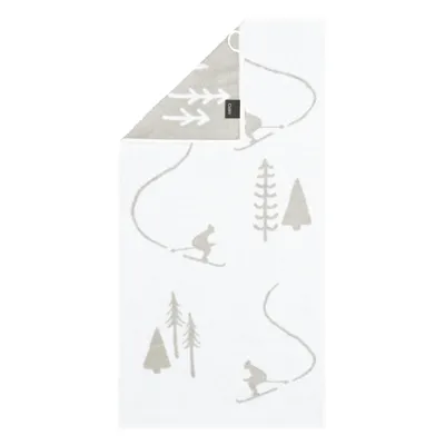 Cawö Cawö Winter Edition 6272 Handdoek 50x100 wit/platin
