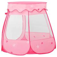 VidaXL Kinderspeeltent met 250 ballen 102x102x82 cm roze - thumbnail
