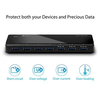 Hub USB 7 Poorten TP-Link UH700 USB 3.0 Zwart - thumbnail