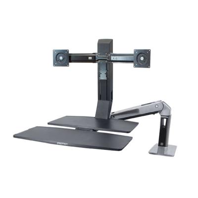 Ergotron WorkFit-A Monitor-tafelbeugel 2-voudig 25,4 cm (10) - 61 cm (24) Zwart, Aluminium (gepolijst) In hoogte verstelbaar, Toetsenbordhouder, Kantelbaar, Ergotron WorkFit-A Monitor-tafelbeugel 2-voudig 25,4 cm (10) - 61 cm (24) Zwart, Aluminium (gepolijst) In hoogte verstelbaar, Toetsenbordhouder, Kantelbaar,