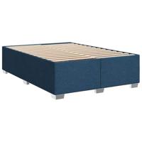 Boxspring met matras stof blauw 140x190 cm - thumbnail