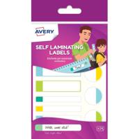 Avery Family gelamineerde etiketten, etui met 24 etiketten, geassorteerde formaten en standaard kleuren - thumbnail