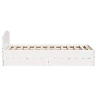 Bedframe zonder matras massief grenenhout wit 120x190 cm - thumbnail