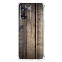 OPPO A57 | A57s | A77 4G Stevig Telefoonhoesje Steigerhout - thumbnail