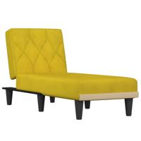 Chaise longue fluweel geel - thumbnail