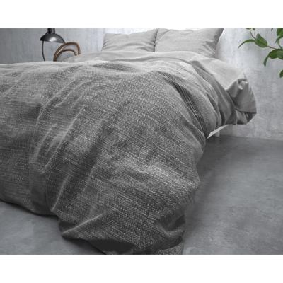 Sleeptime Elegance Stone Stripe - Grijs - Flanel Dekbedovertrek 1-persoons (140 x 200/220 cm + 1 kussensloop) Dekbedovertrek