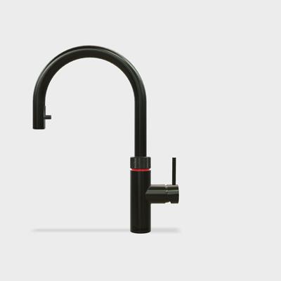 Quooker Flex Round Keukenkraan - Kokend - Warm & Koud Water - Uittrekbare Slang - Kindveilige Dubbeldruk - Gunmetal