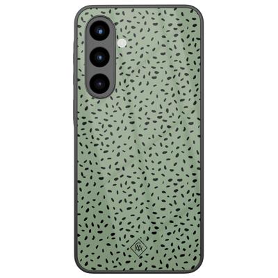 Samsung Galaxy A56 glazen hardcase - Green confetti