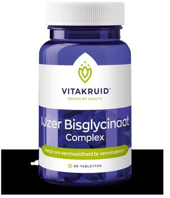 IJzer Bisglycinaat 28 Complex oa Koper Vitamine C 90 Tabletten