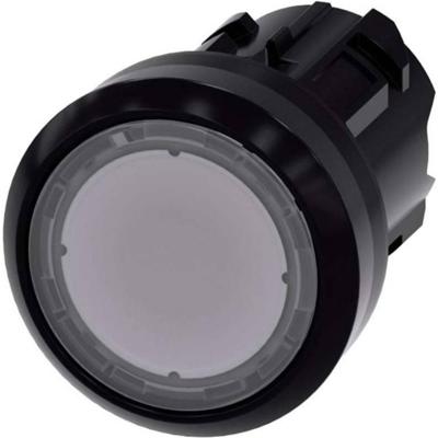 Siemens 3SU10010AB700AA0 Druktoets, verlicht, 22 mm, rond, kunststof, helder, drukknop 1 stuk(s)