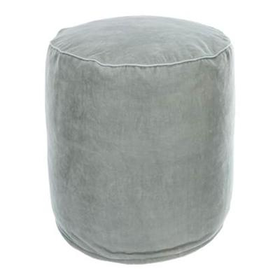 Kave Home Poef 'Brunetta' Velvet, kleur Lichtblauw