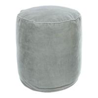 Kave Home Poef 'Brunetta' Velvet, kleur Lichtblauw - thumbnail