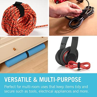 Kabelbinders Velcro one-wrap Zwart 10 mm x 5 m - thumbnail