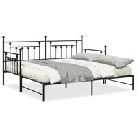 Bedframe voor een daybed met hoofdeinde Zwart 90 x 190 cm Staal - thumbnail
