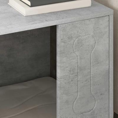 vidaXL Hondenhuis Beton 44 x 42 x 49 cm Bewerkt hout, Woonkamer, Rechthoekig Minimalistisch Ontwerp, Multifunctionele Opslag, Duurzame Materialen, Moderne Esthetiek, Praktische Oplossingen