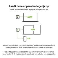 Belkin BoostCharge Pro 2-poorts USB-C GaN-wandlader met PPS (65 W) + USB-C/USB-C-kabel oplader - thumbnail