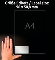 Avery ultra-sterke zilverkleurige etiketten ft 96 x 50,8 mm (b x h), 200 stuks, 10 per blad - thumbnail